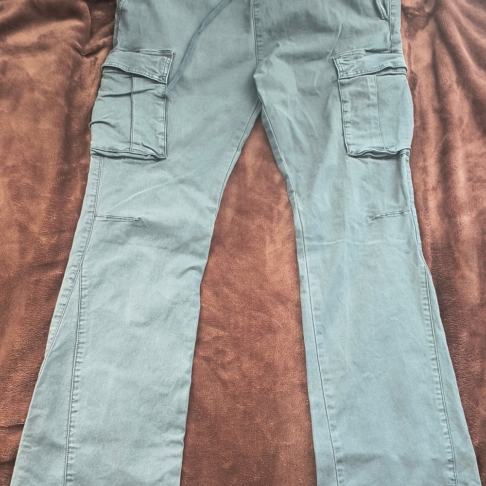PacSun Men's Cargo Pants in Faded Teal
